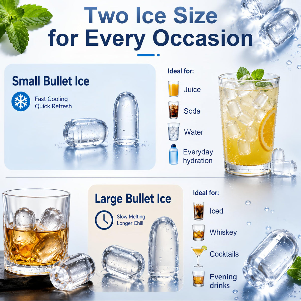 Countertop Ice Maker with Basket & Scoop G89869