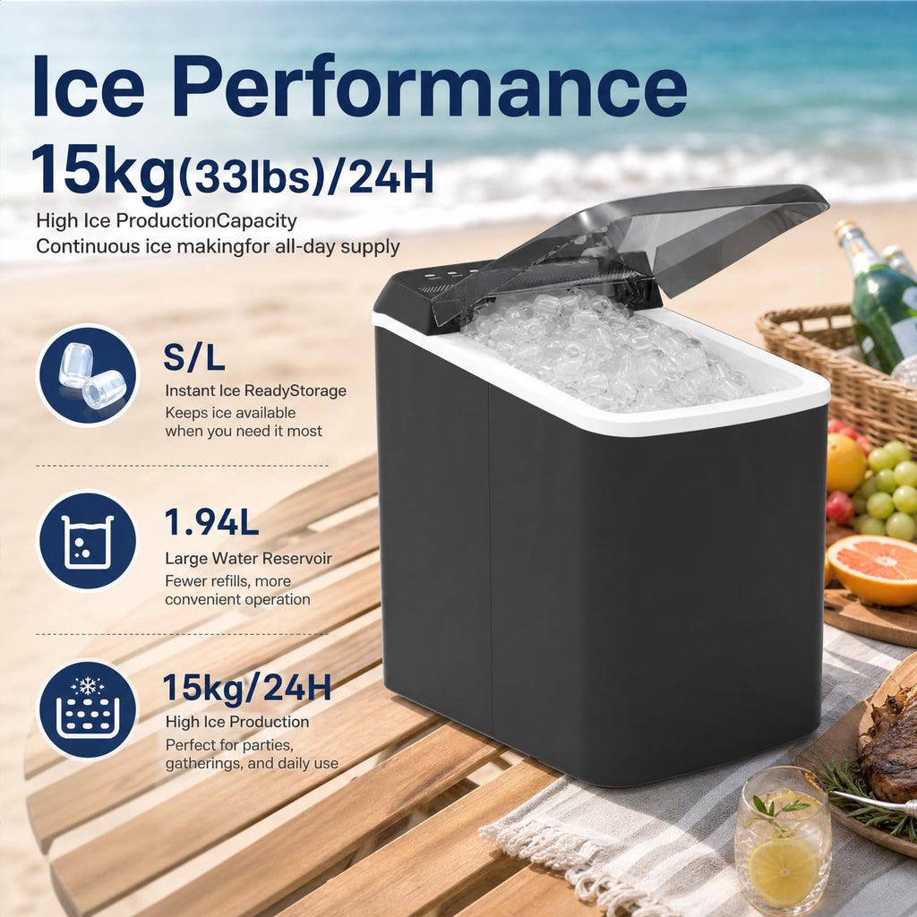 Countertop Ice Maker with Basket & Scoop G89869