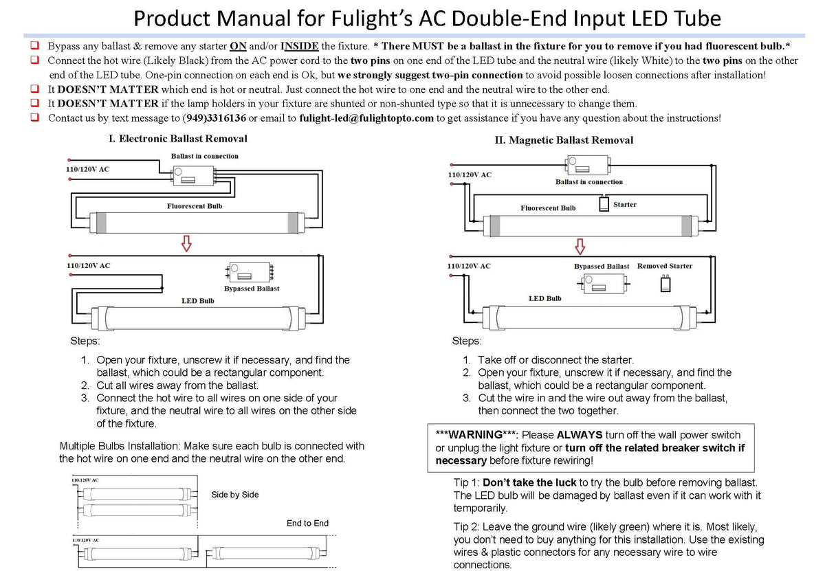 2ft Warm 3000K Dimmable T8 LED Tube V1212