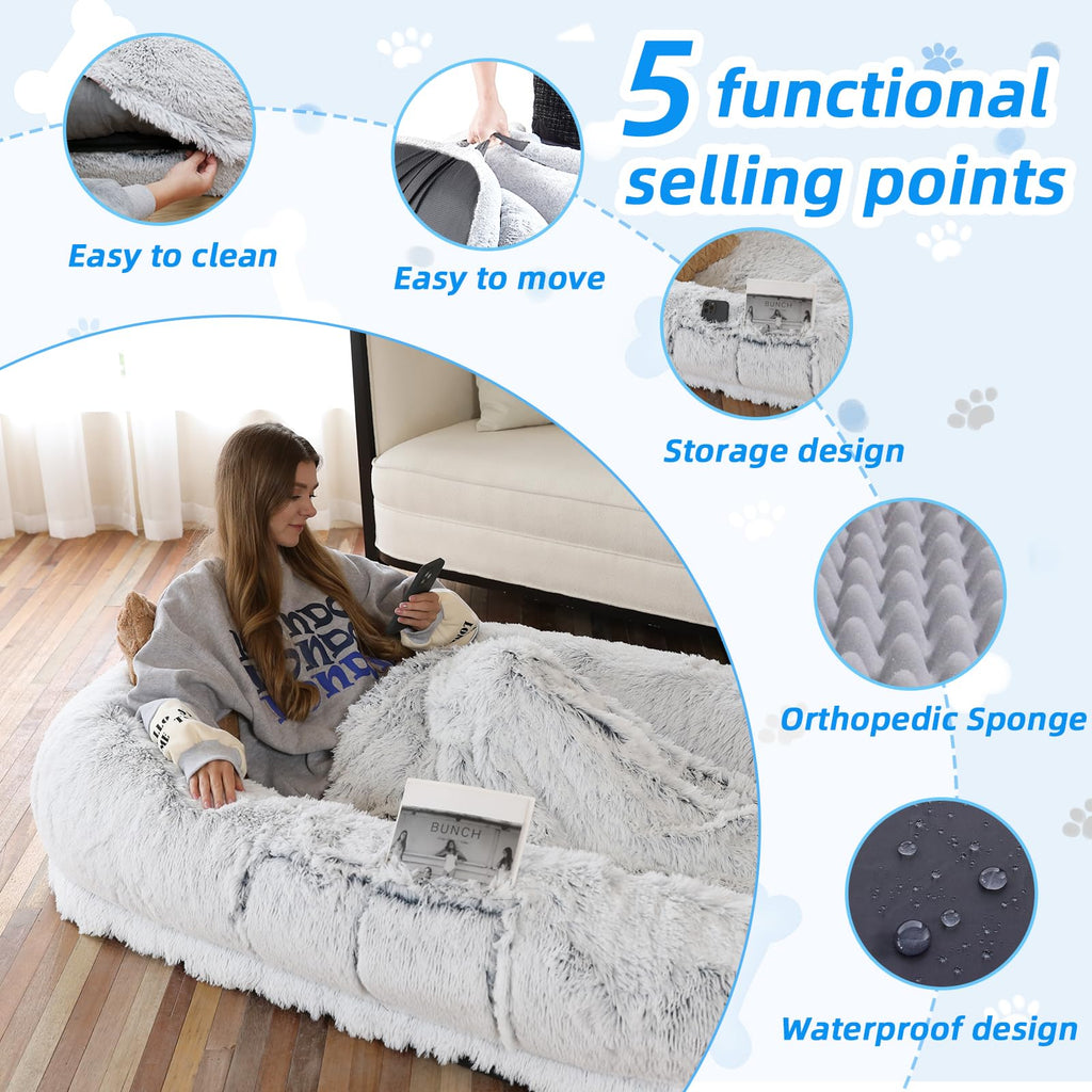 Grey Human Dog Bed Z8351
