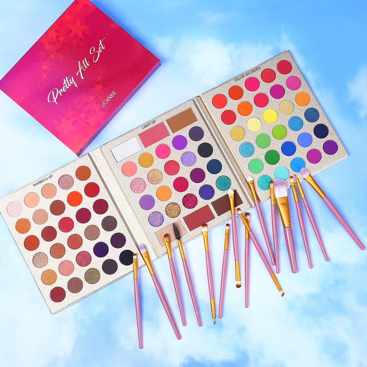 86 Colors Eyeshadow Palette with 15pcs Makeup Brushes Set U78451