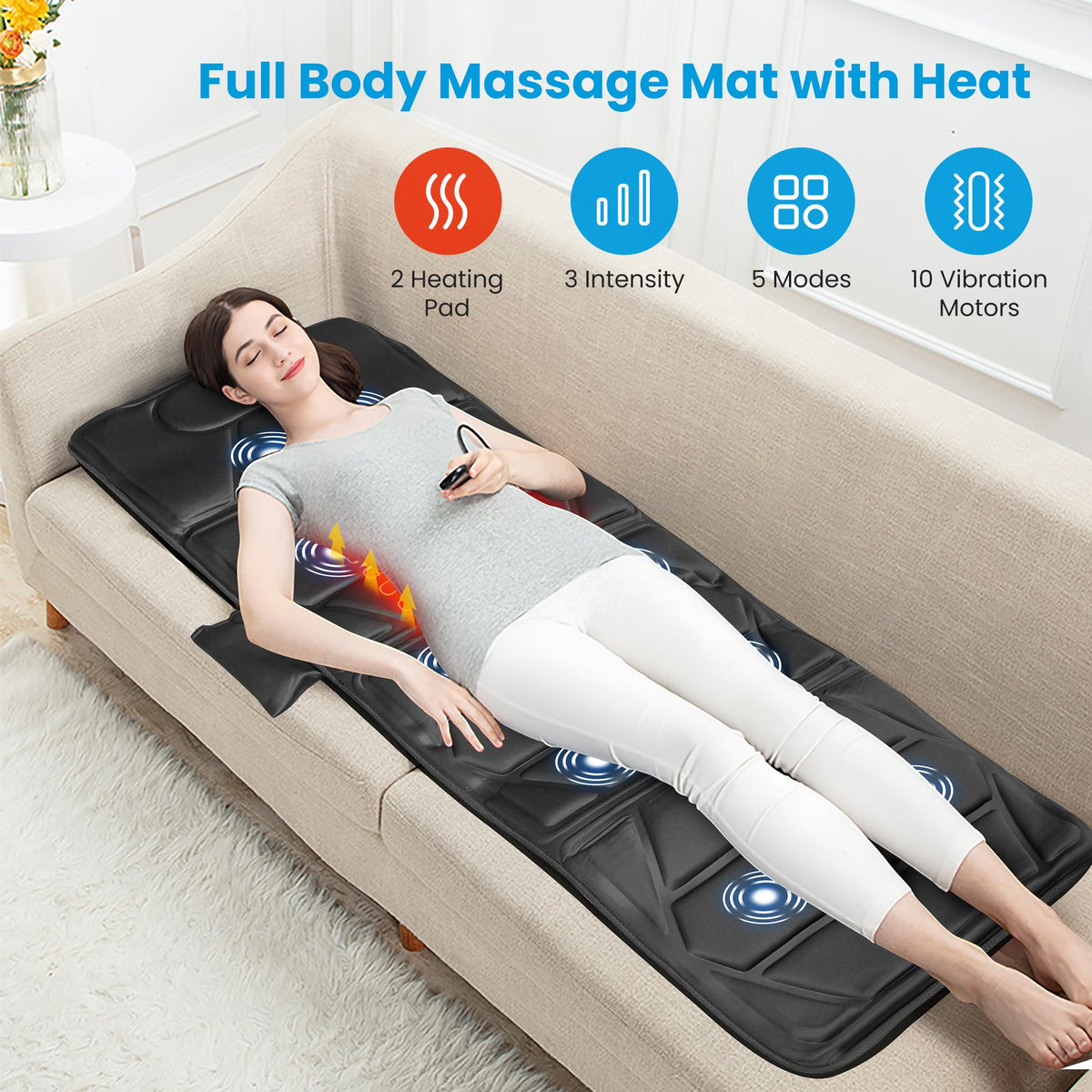 Full Body Massage Mat with Heat F12648