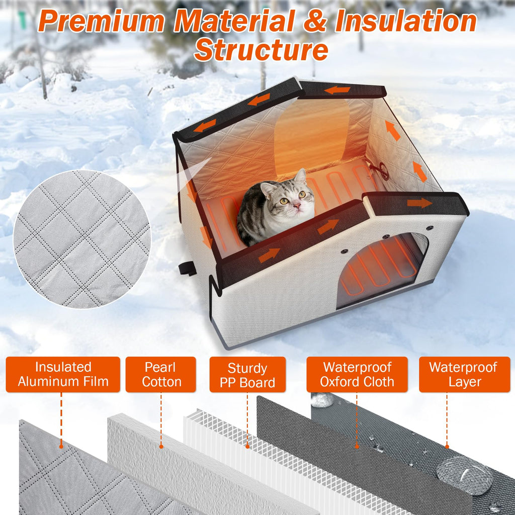 Insulated Heated Cat House Indoor/Outdoor U61510