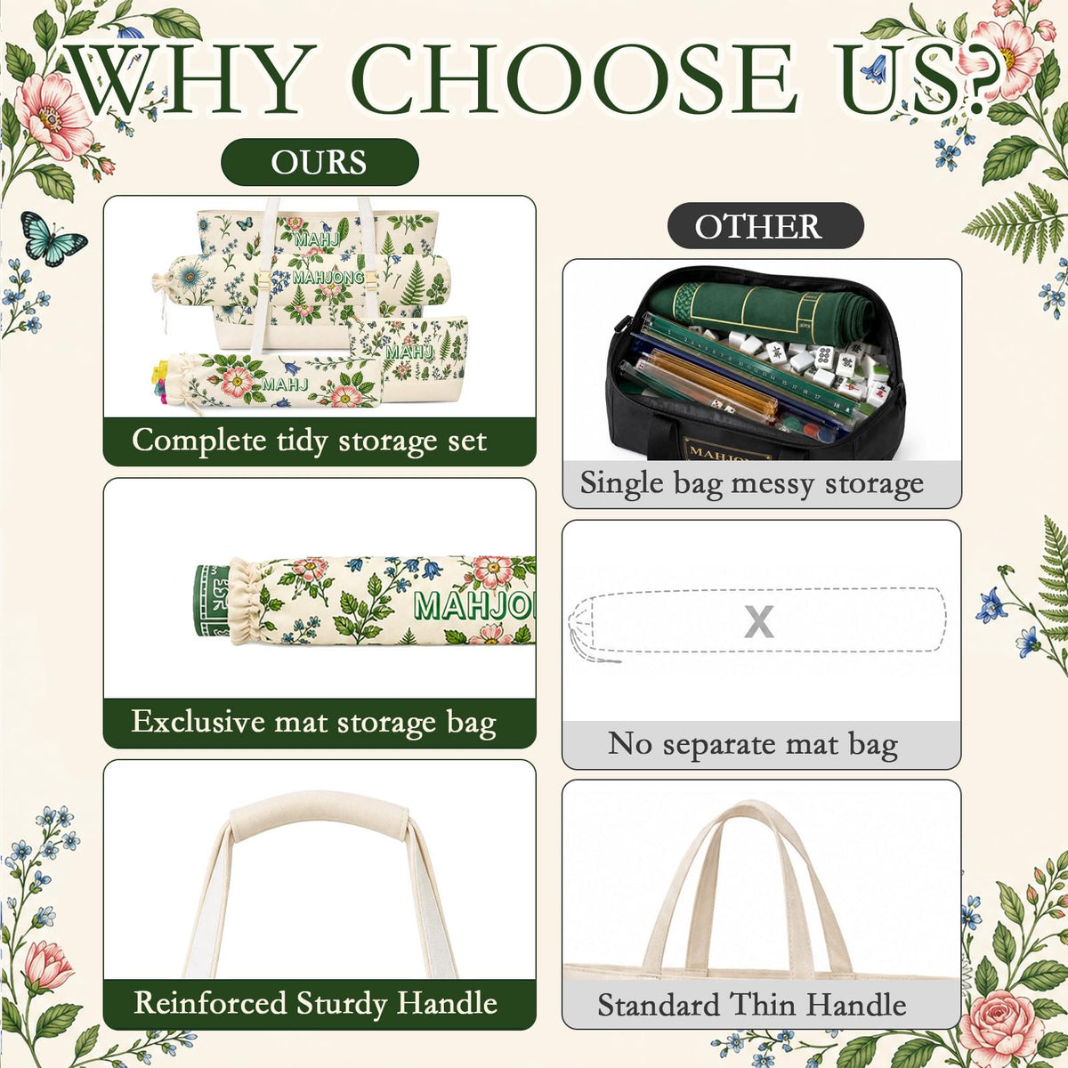 Mahjong Tile Bag Set E4234