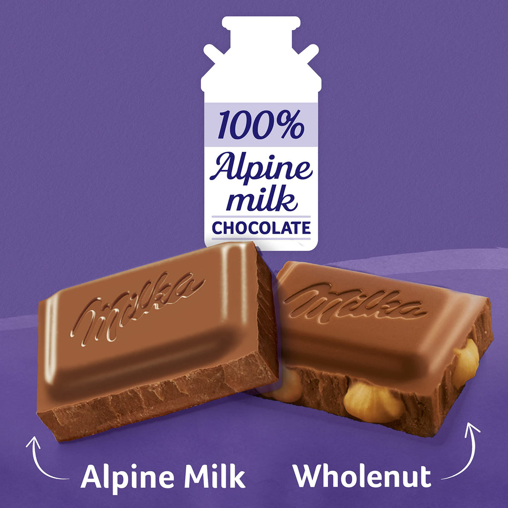 Chocolate Bars Variety Pack, Alpine Milk & Hazelnut, 10 - 3.52 oz Bars V525390