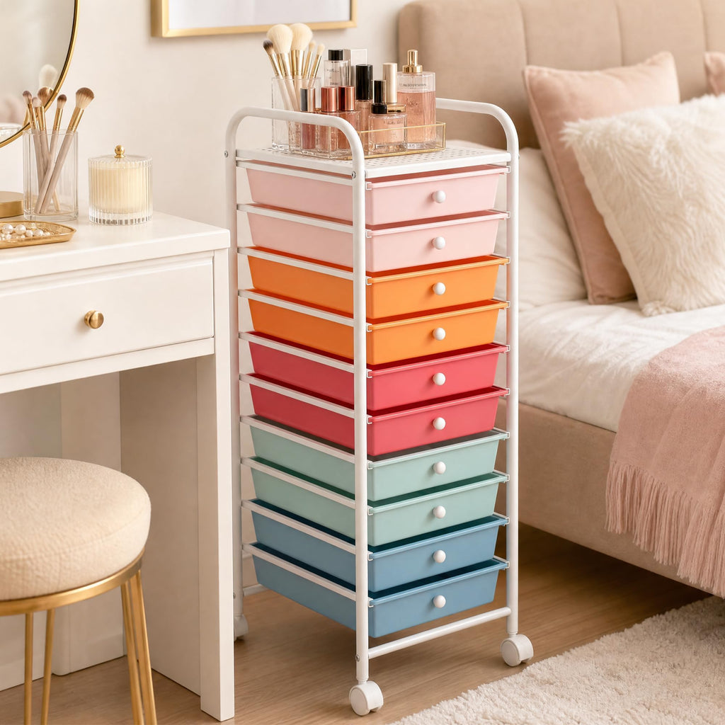 10 Drawers Rolling Storage Cart E79290
