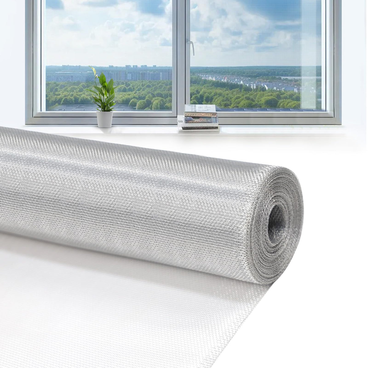 Aluminum Window Screen Mesh 3'x25' Replacement Roll V501