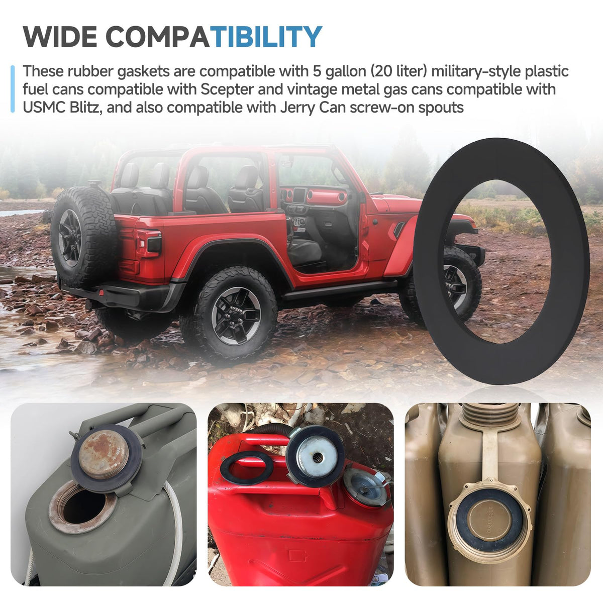 Jerry Can Gaskets 5-Pack L905