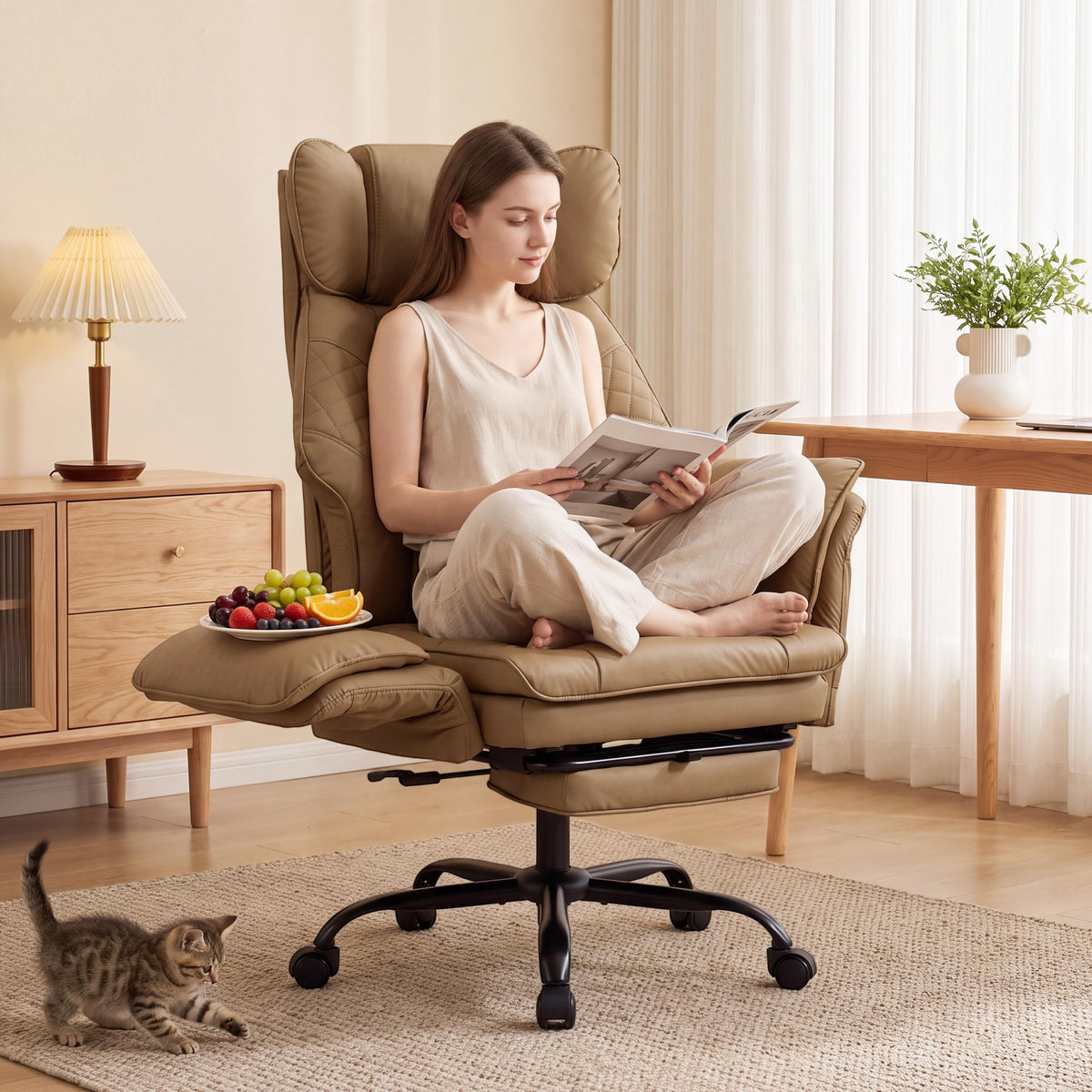 Criss Cross Chair with Flip Armrests E6205