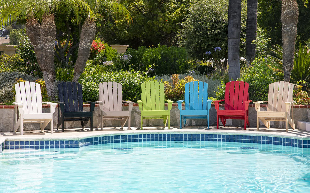 Mid-Century Modern Wooden Adirondack Chair J21819