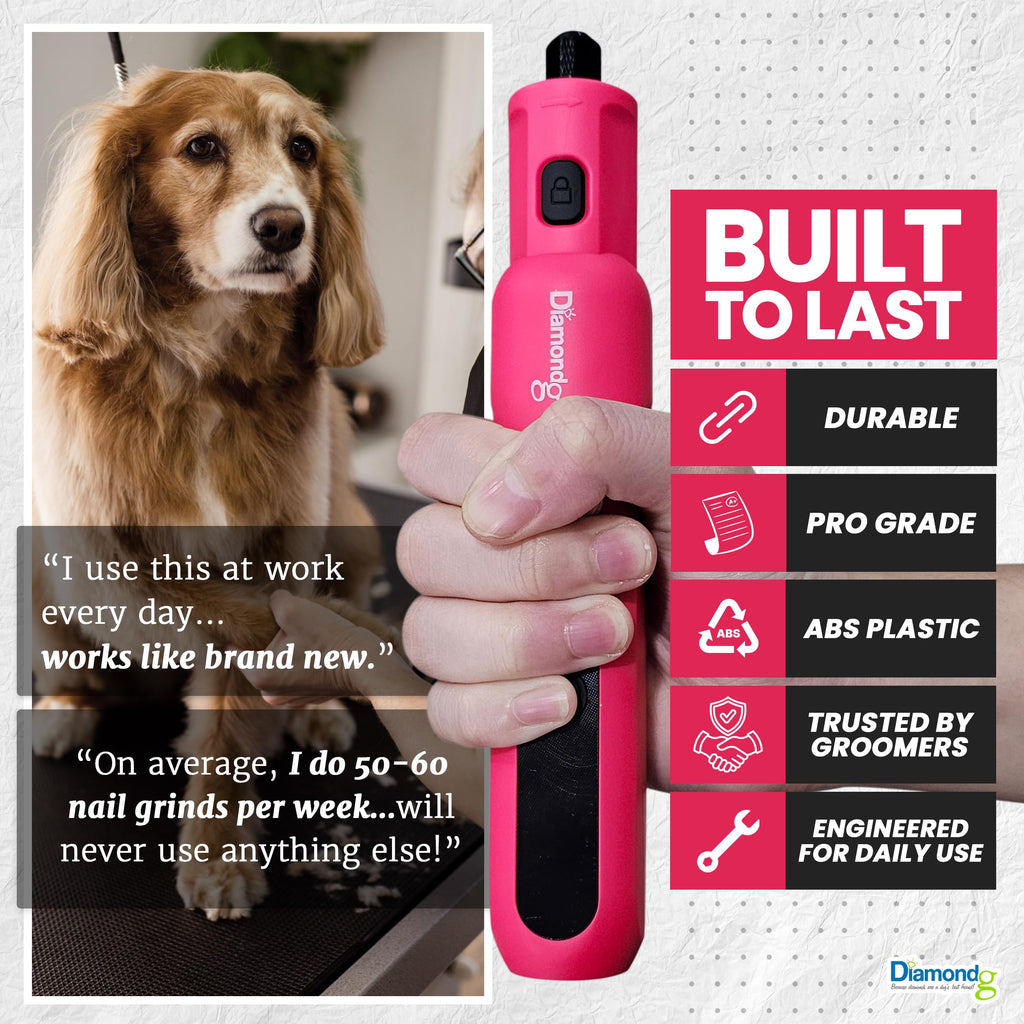 Pink Dog Nail Grinder with LED Light C833180