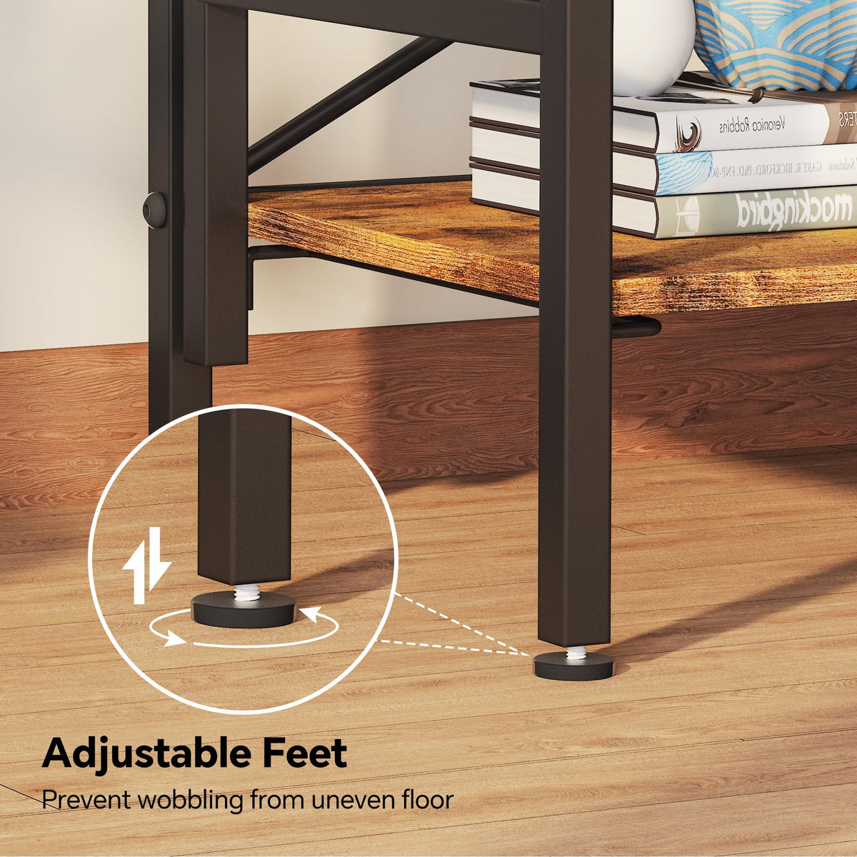 Folding 5 Tier Bookcase with X-Bracket Design X1272