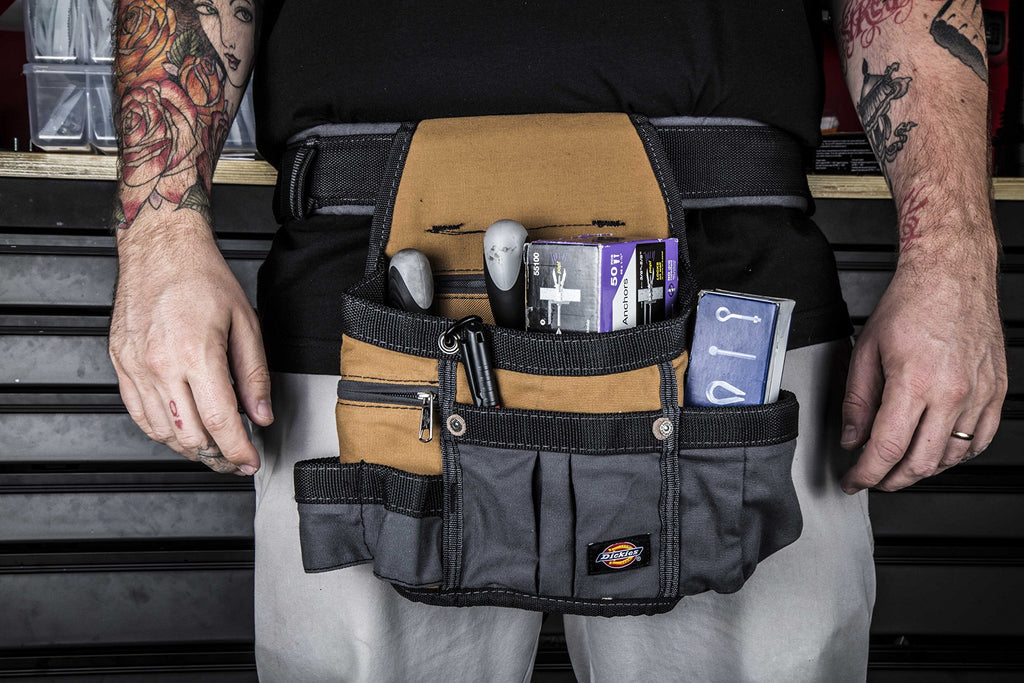 8-Pocket Padded Tool Belt Utility Pouch Adjustable 3-Inch Belt Canvas V428