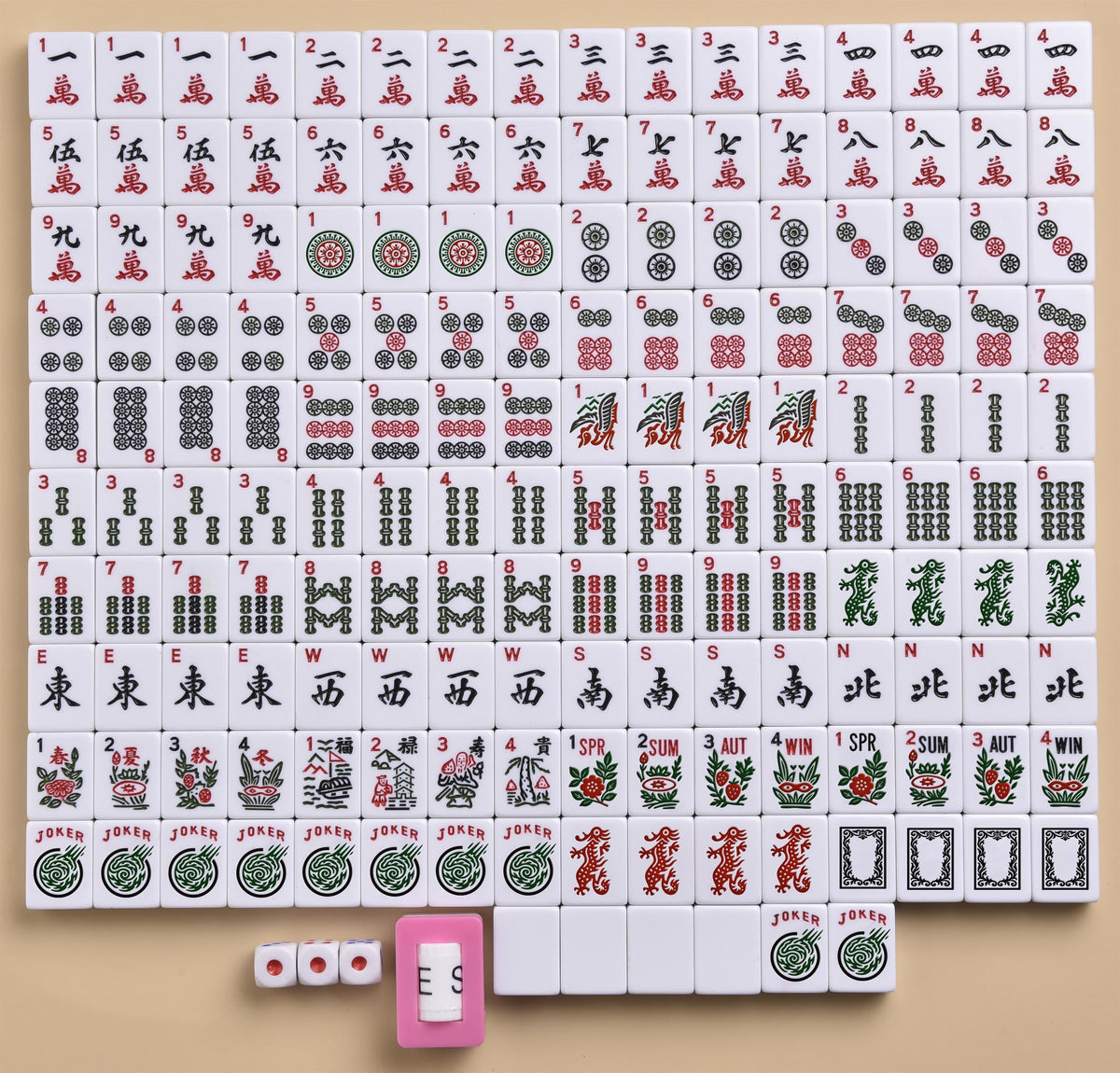American Mahjong Set with Blue Paisley Carrying Bag 166 White Tiles X1219