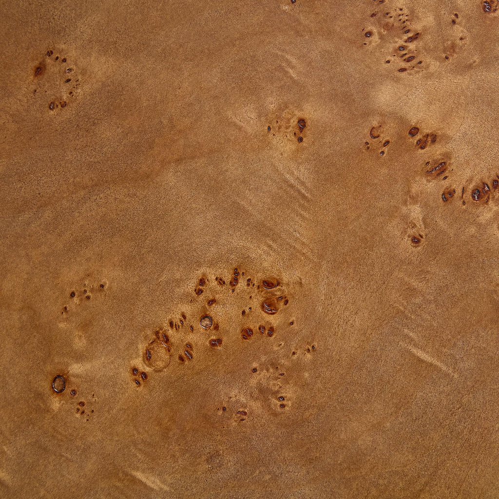 43" Walnut Burl Wood Veneer MDF Coffee Table with Pedestal P1849