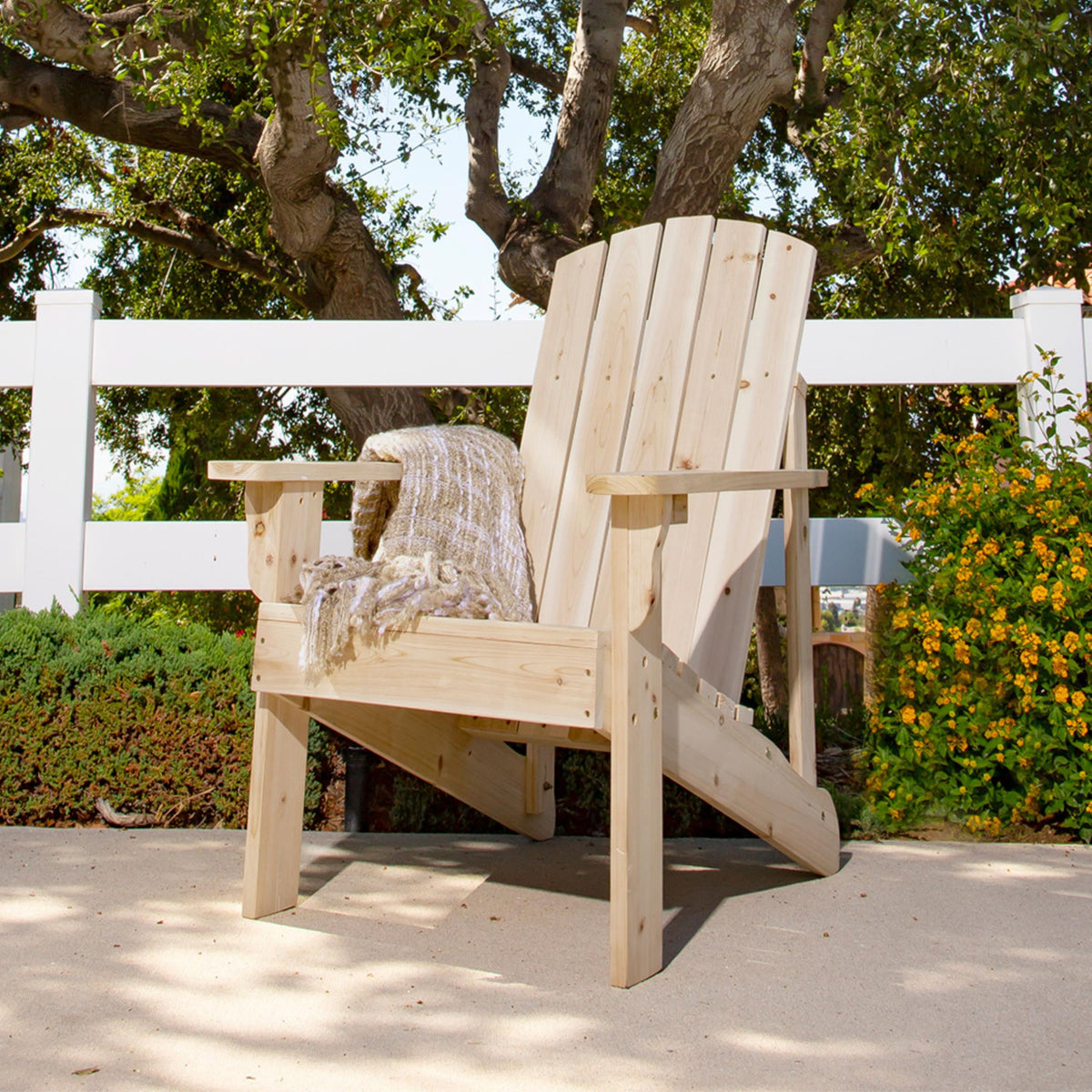 Mid-Century Modern Wooden Adirondack Chair J21819